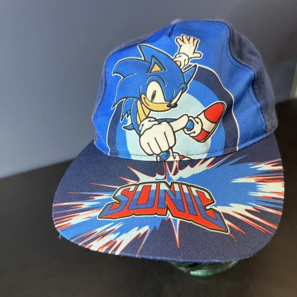 Sonic The Hedgehog Baseball CAP HAT Adjustable Boys Gamer Hat Blue‎